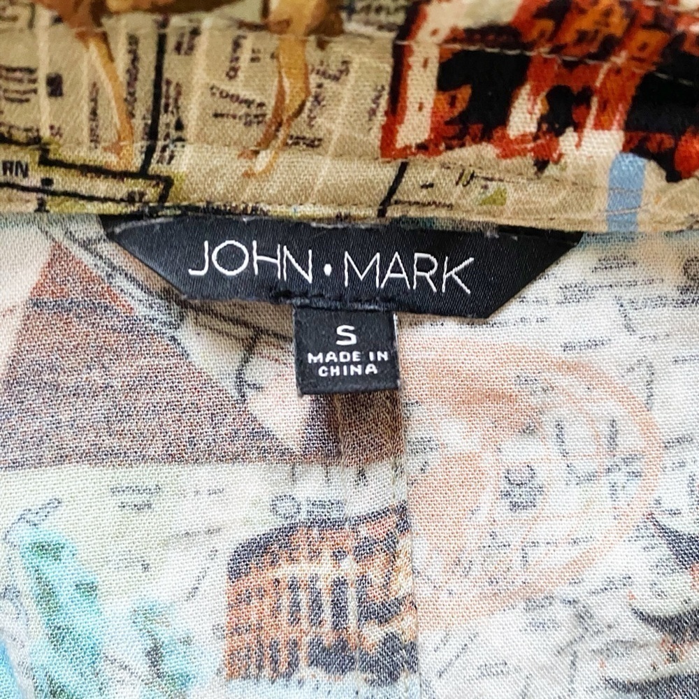John Mark Top Womens World Traveler Tunic Multicolor Novelty Wire Collar - Picture 7 of 13